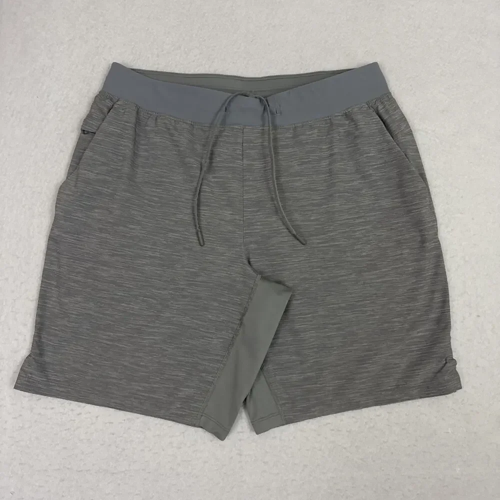 Lululemon T.H.E. Short Mens XL Gray Heathered Linerless Training Athletic